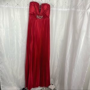 My Michelle Pleated Red Dress